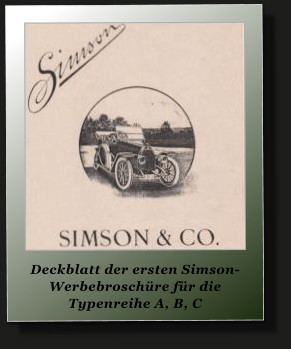 Deckblatt der ersten Simson-Werbebroschüre für die Typenreihe A, B, C