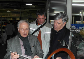 D.P.Orban am Simson-Supra mit  Hermann Layher, den Präsidenten des Technik-Museums